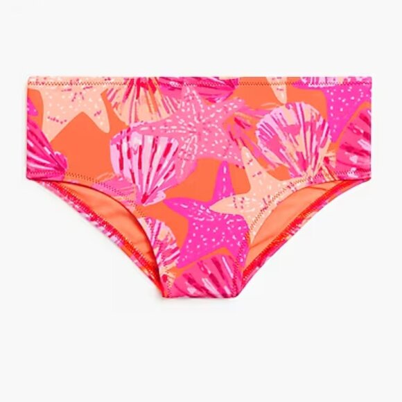 J. Crew Girls' seashell ruffle bikini bottom - Size 10 in Sweet Tangerine Multi - Picture 1 of 5